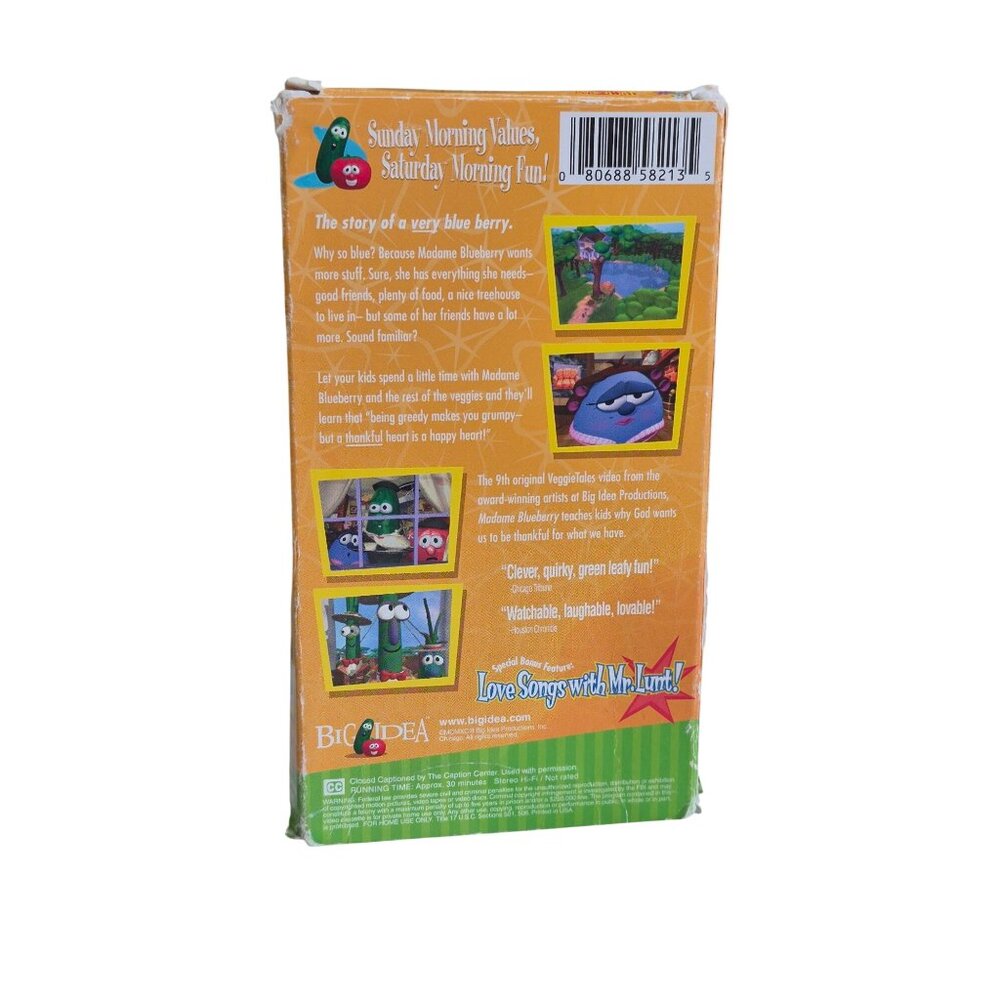 Veggie Tales Madame Blueberry Animated Christian Childrens VHS Video - Picture 3 of 8
